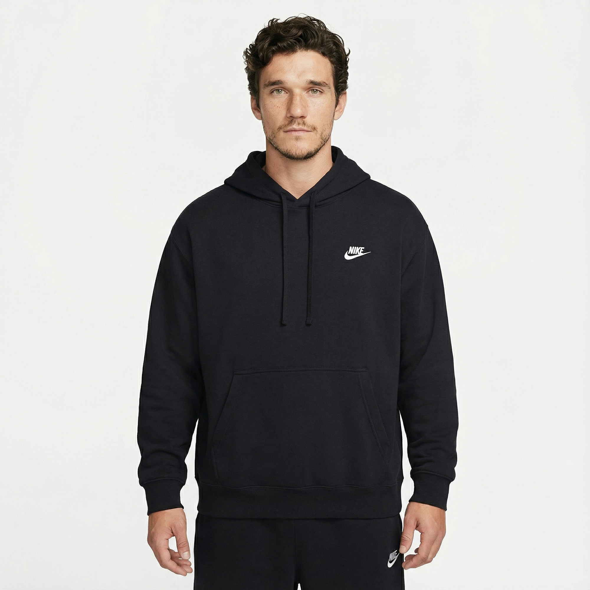Nike Club Fleece Erkek Siyah Hoodie
