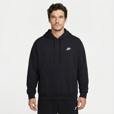  Nike Club Fleece Erkek Siyah Hoodie
