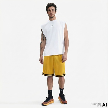  Nike Dri-Fit Top Street Erkek Beyaz T-Shirt