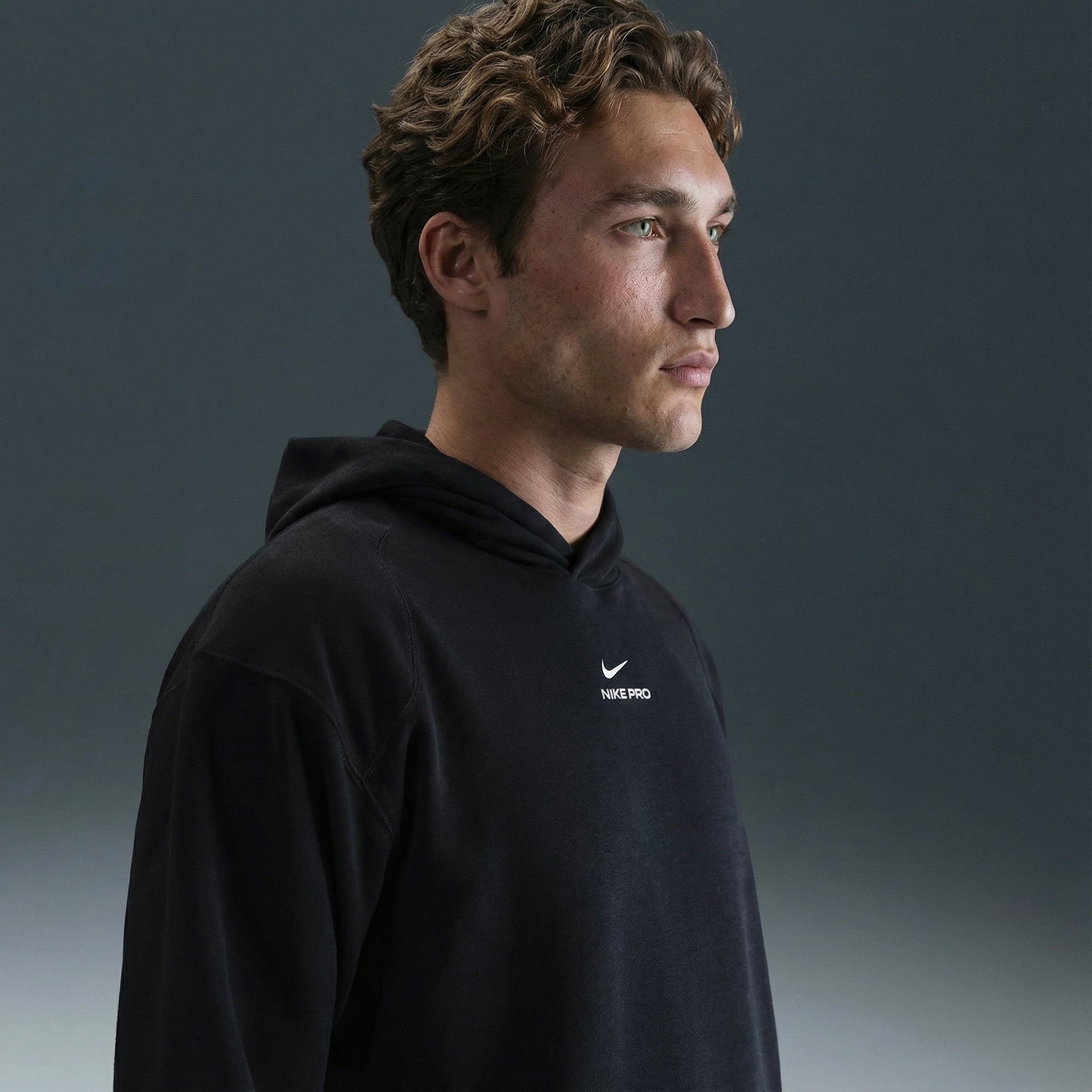 Nike Pro Dri-Fit Midlayer Erkek Siyah Hoodie