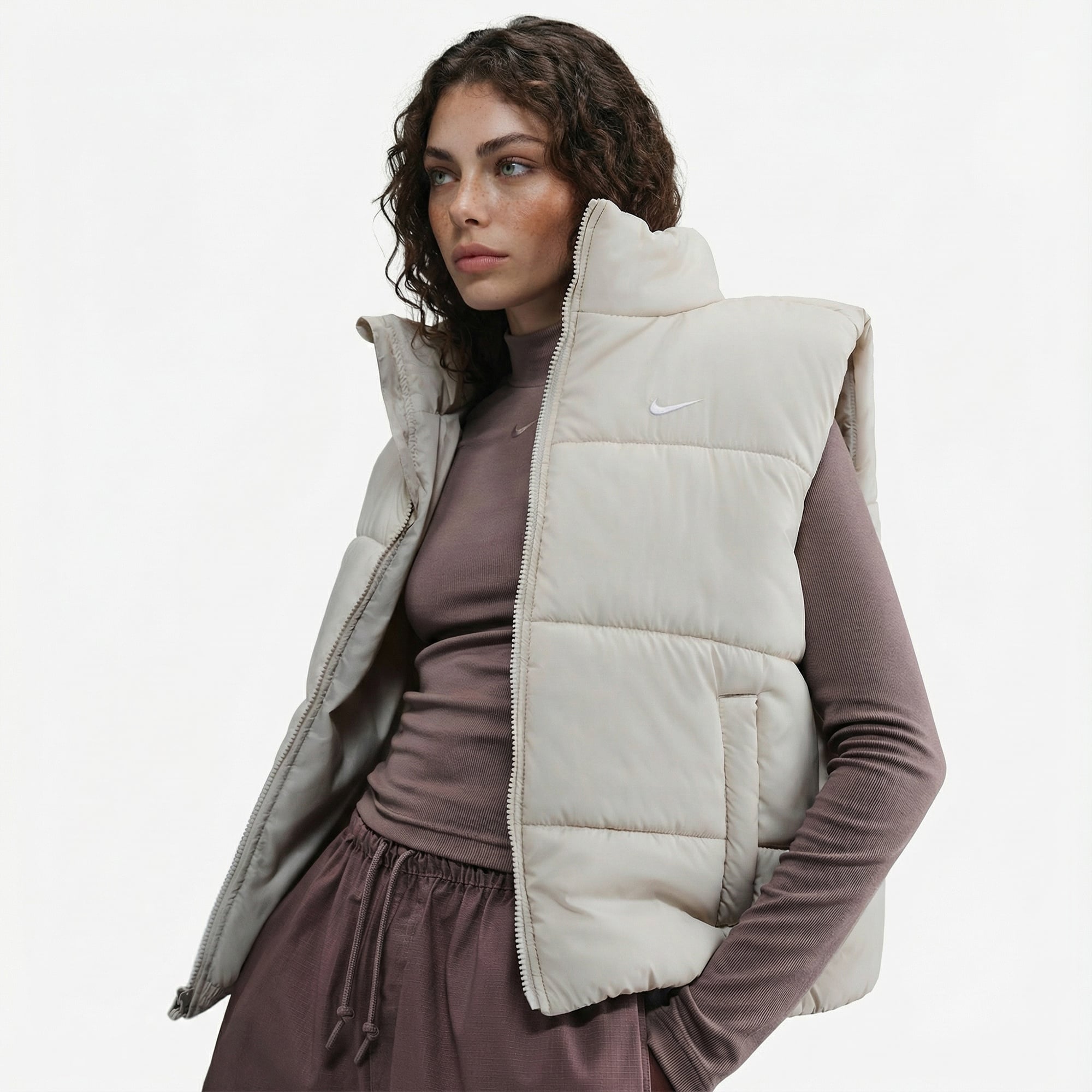 Nike Sportswear Classic Puffer Kadın Beyaz Yelek