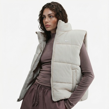  Nike Sportswear Classic Puffer Kadın Beyaz Yelek