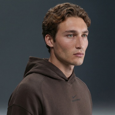  Nike Pro Dri-Fit Midlayer Erkek Kahverengi Hoodie