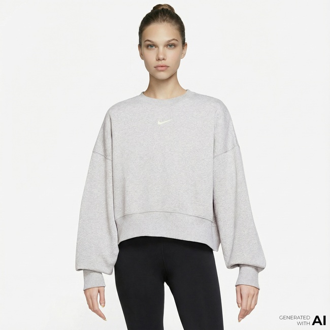  Nike Sportswear Phoenix Fleece Oversize Crew Kadın Gri Sweatshirt