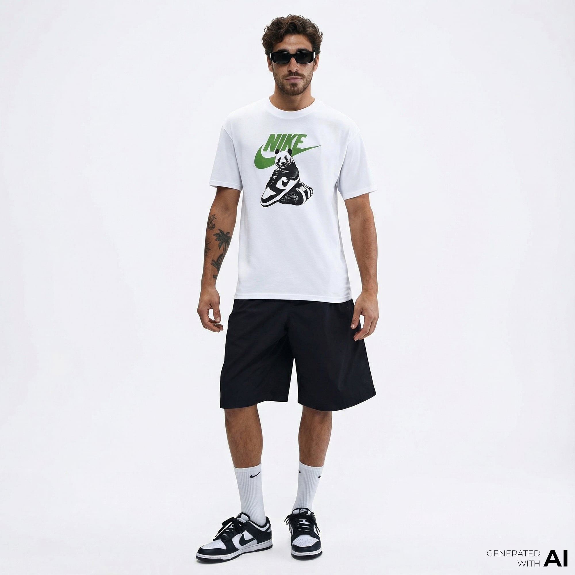  Nike Sportswear Erkek Beyaz T-Shirt