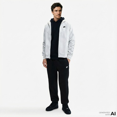  Nike Club Erkek Siyah Eşofman Altı