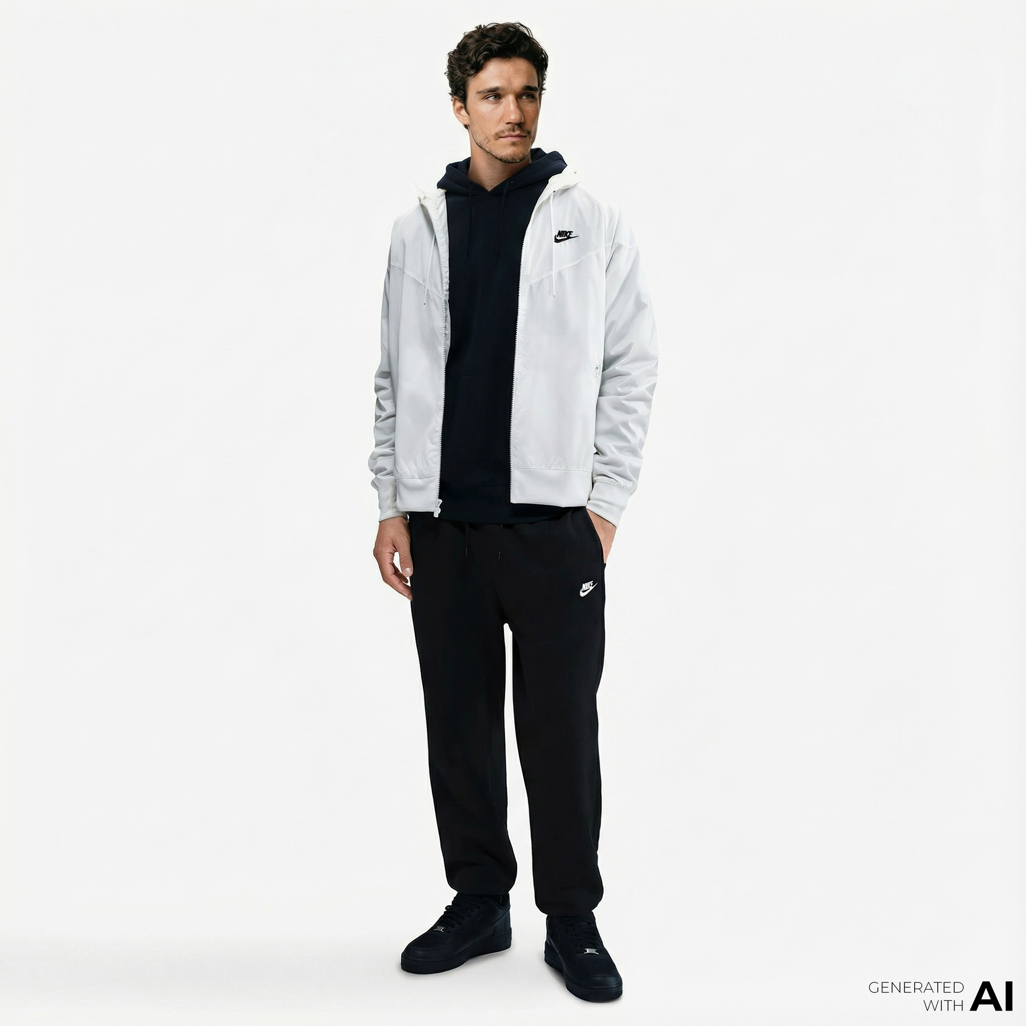  Nike Club Erkek Siyah Eşofman Altı