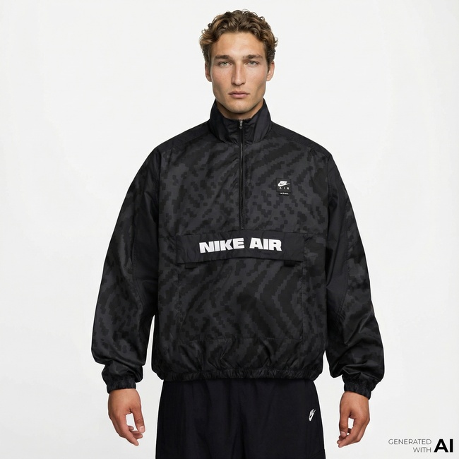  Nike Air Yarım Fermuarlı Erkek Siyah Ceket