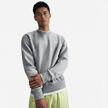  Nike Club Crew Erkek Gri Sweatshirt