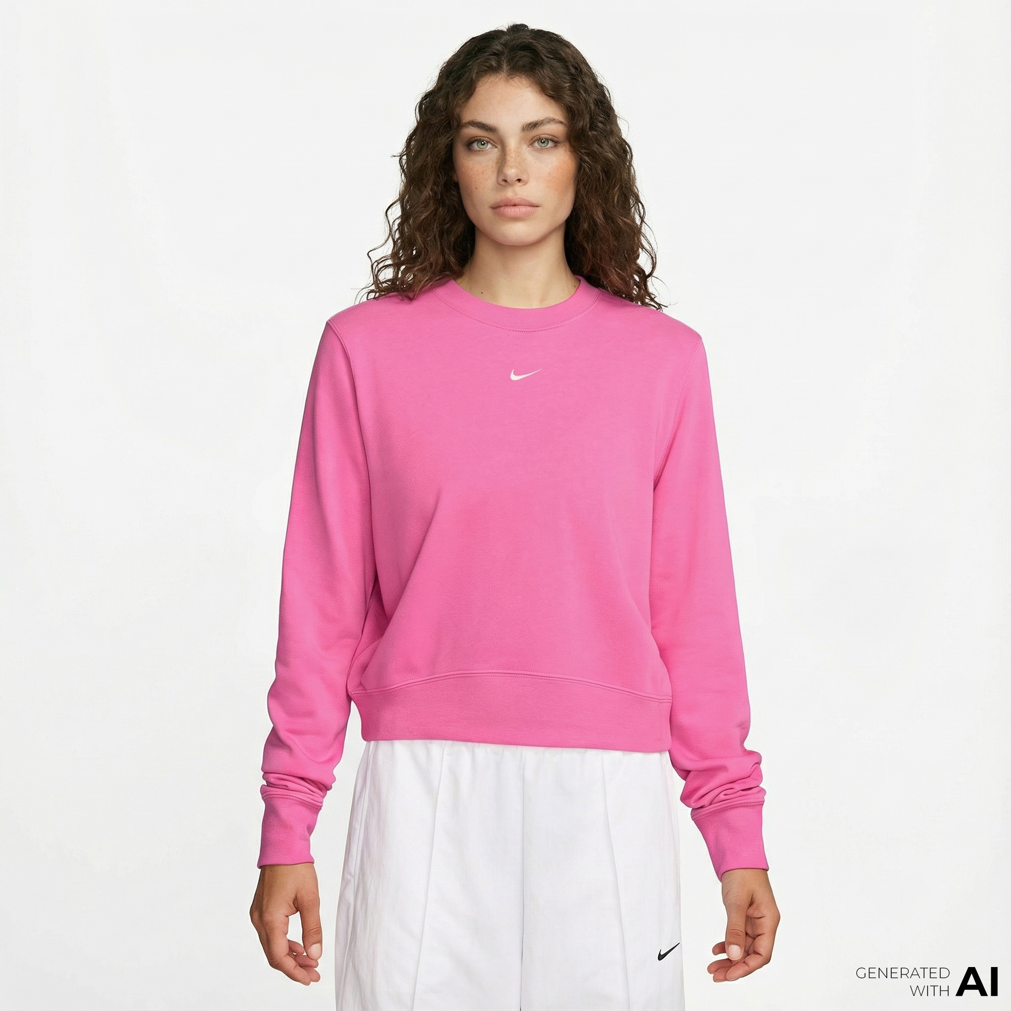 Nike Sportswear Chill Terry Kadın Pembe Sweatshirt