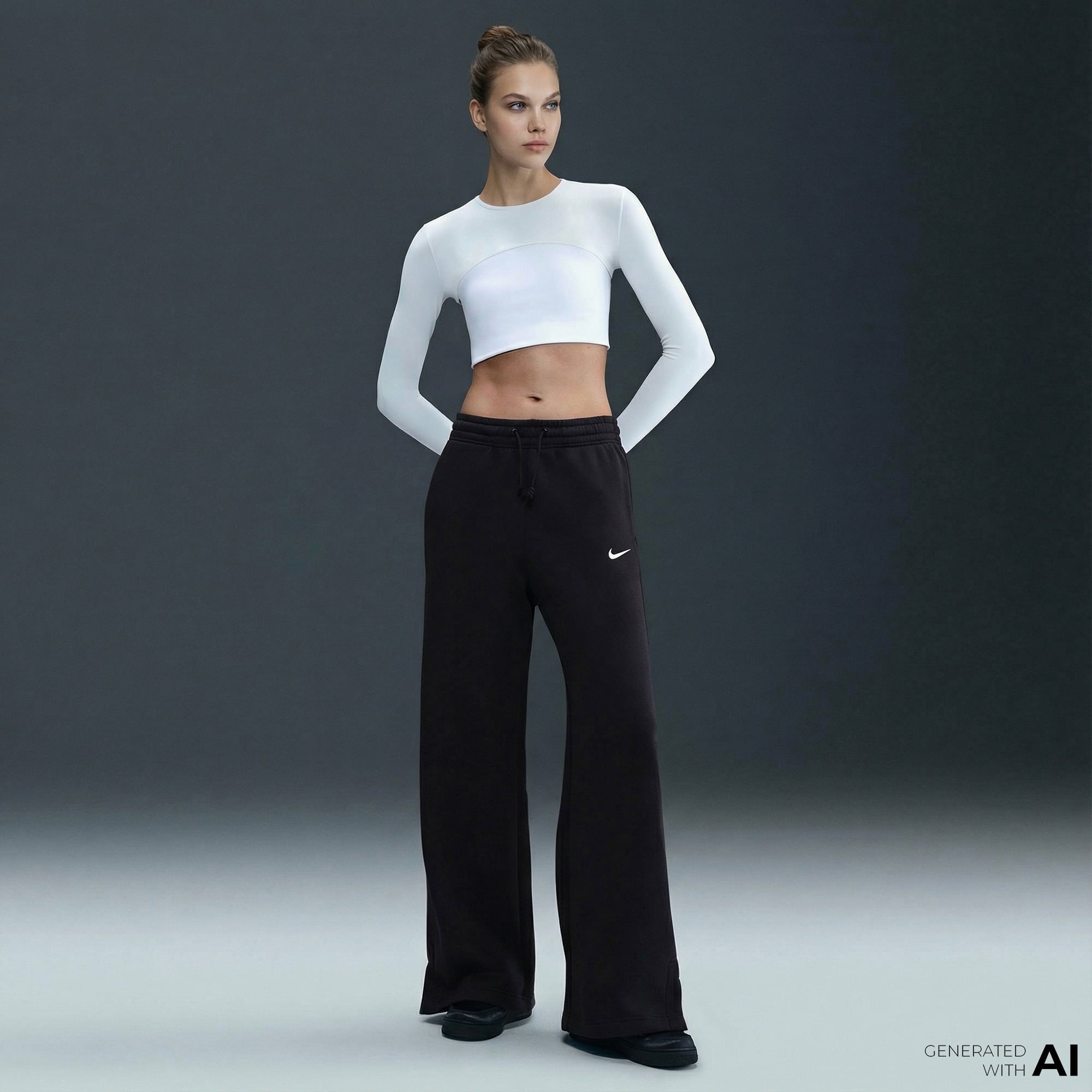 Nike Sportswear Phoenix Fleece Kadın Siyah Eşofman Altı