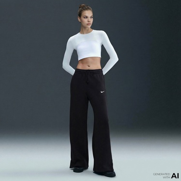  Nike Sportswear Phoenix Fleece Kadın Siyah Eşofman Altı