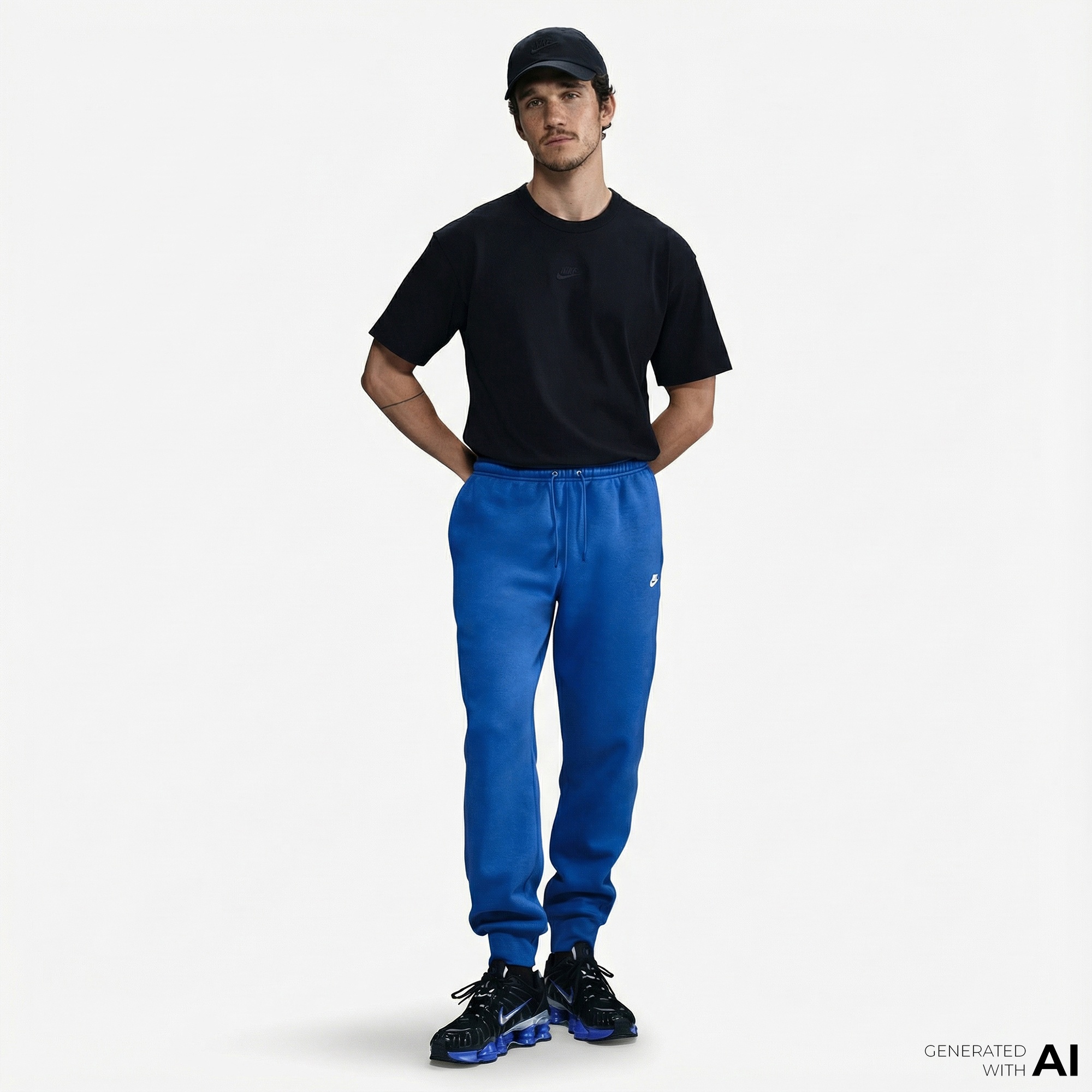 Nike Club Erkek Mavi Eşofman Altı