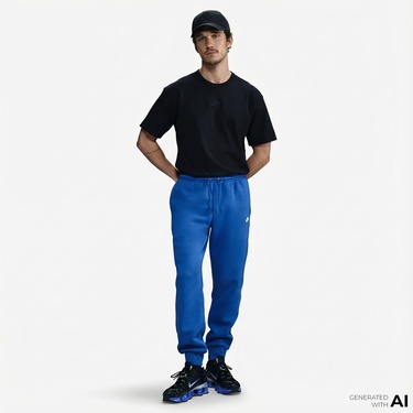  Nike Club Erkek Mavi Eşofman Altı