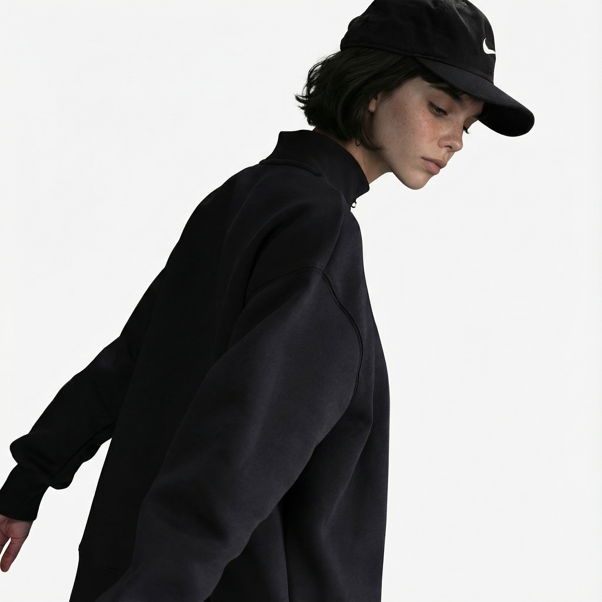 Nike Sportswear Phoenix Fleece Kadın Siyah Sweatshirt