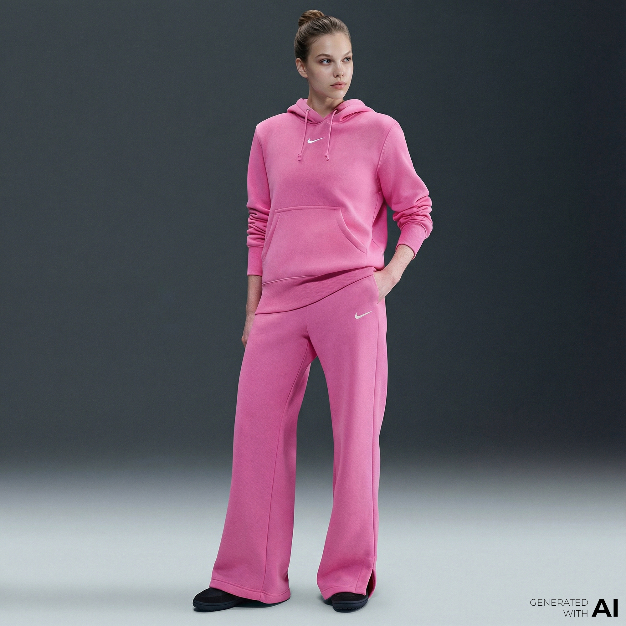  Nike Sportswear Phoenix Fleece Kadın Pembe Eşofman Altı