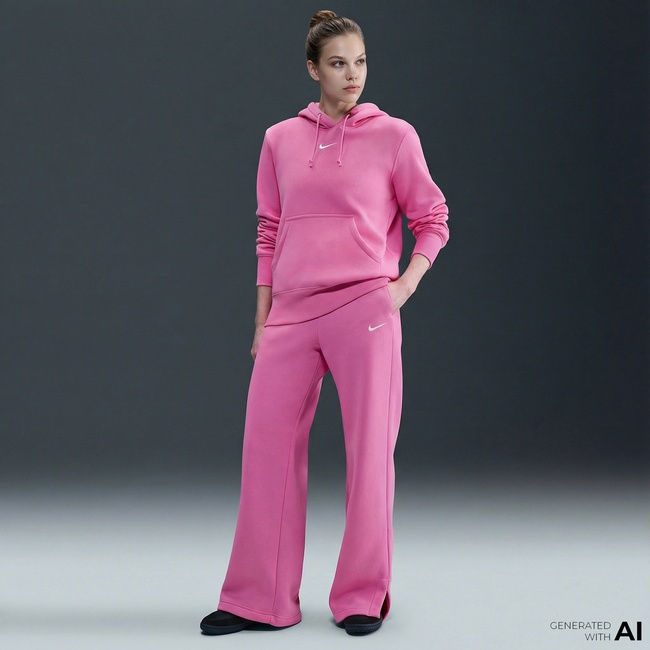  Nike Sportswear Phoenix Fleece Kadın Pembe Eşofman Altı