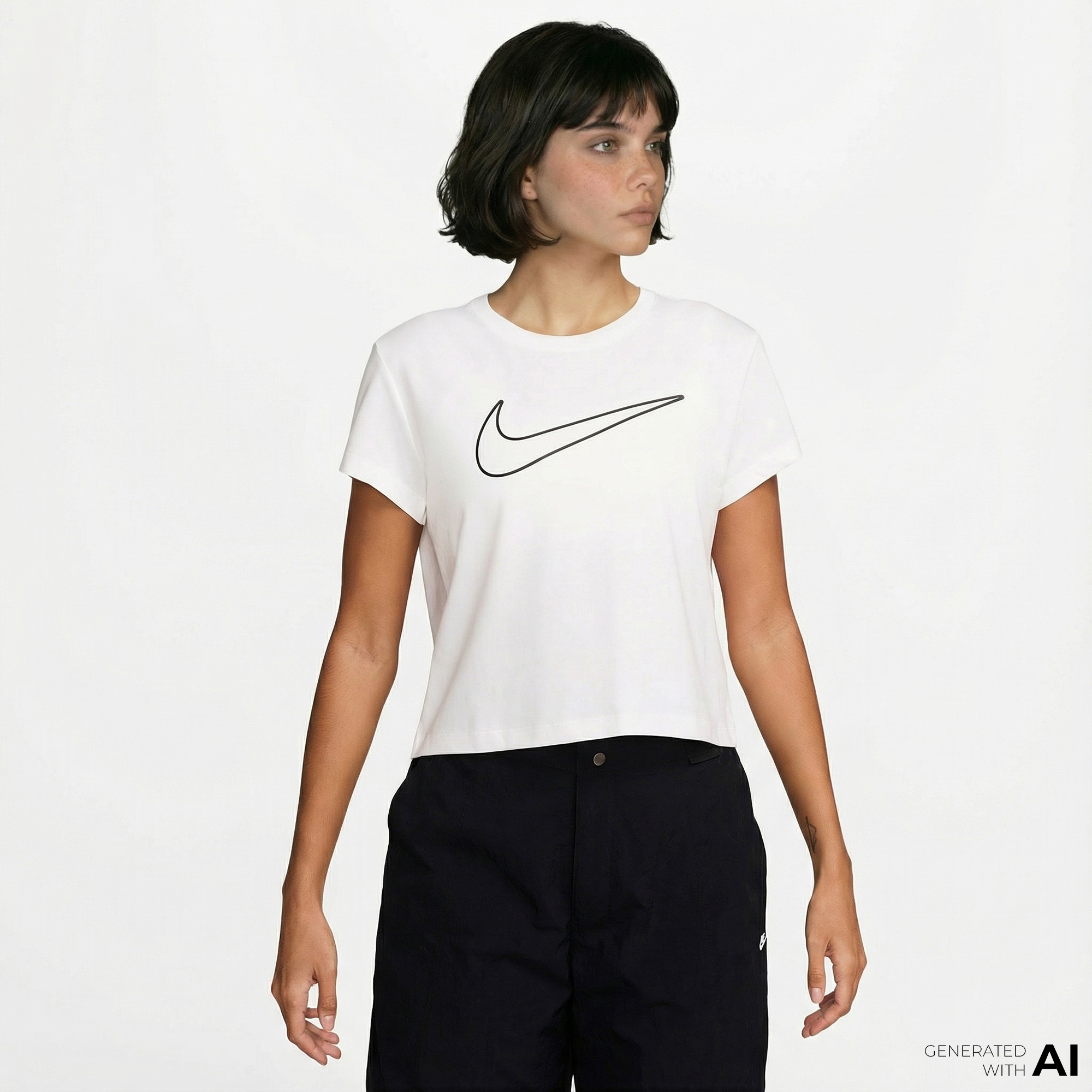Nike Sportswear Club Kadın Beyaz T-Shirt