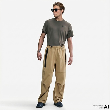  Nike Tech Woven Erkek Bej Eşofman Altı