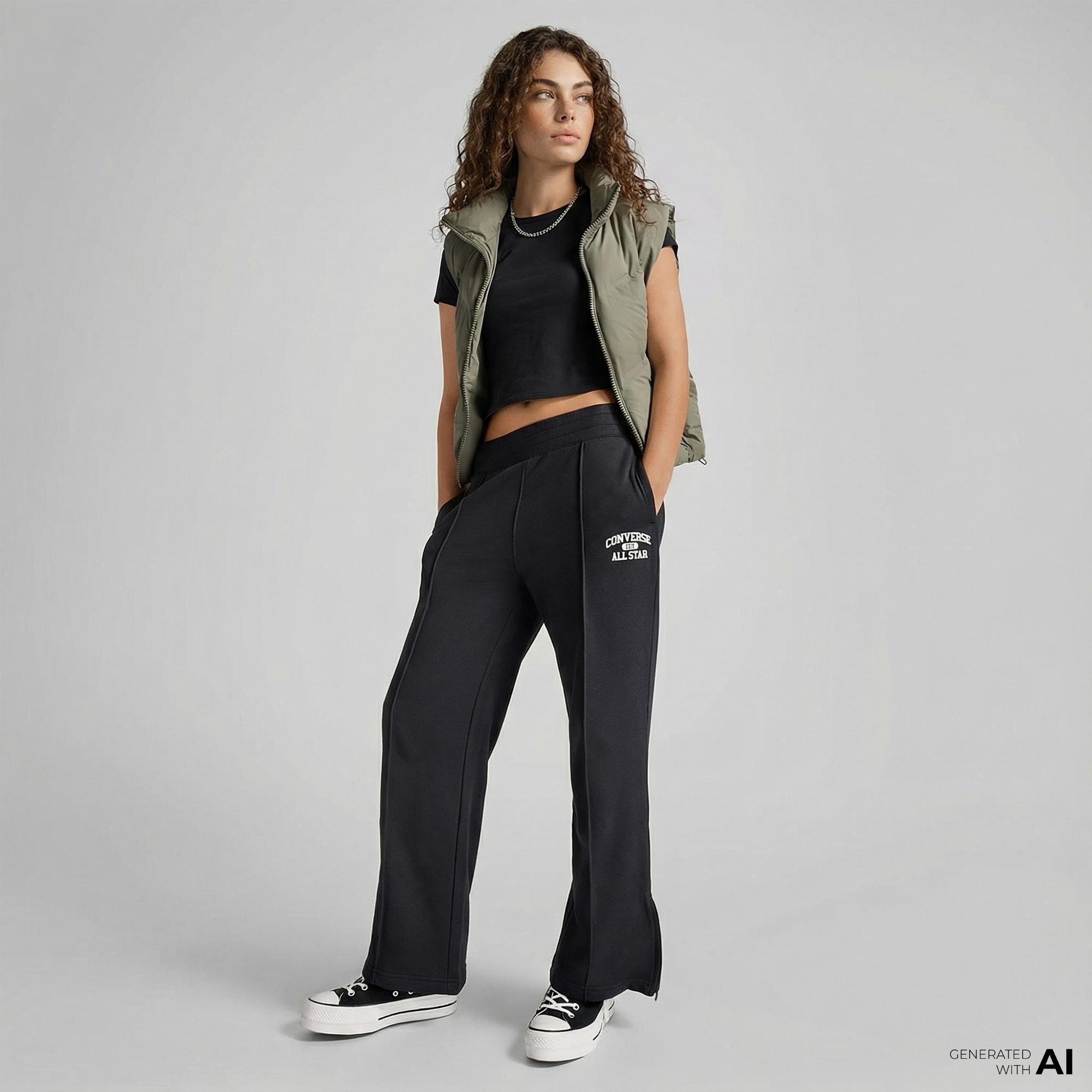 Converse Heritage Track Kadın Siyah Eşofman Altı