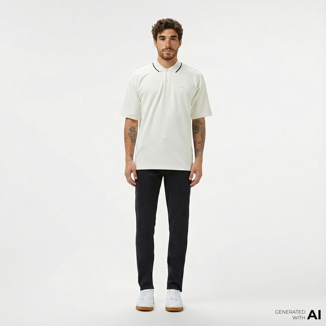  Lacoste Erkek Slim Fit Siyah Jean Pantolon