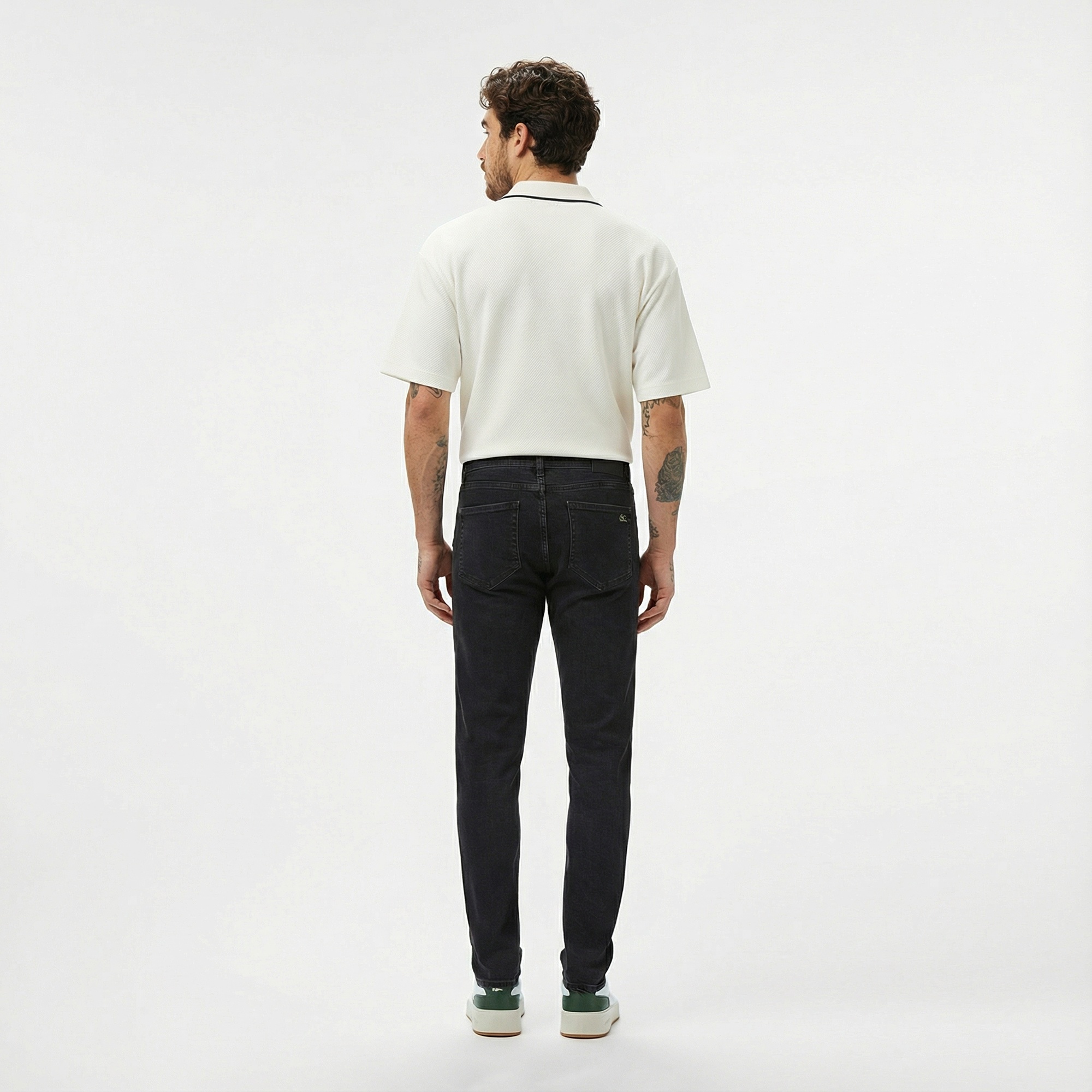 Lacoste Erkek Slim Fit Siyah Jean Pantolon