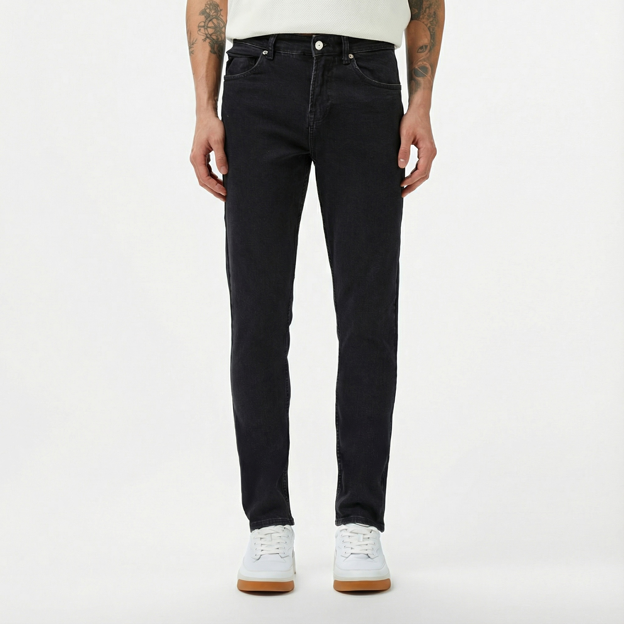 Lacoste Erkek Slim Fit Siyah Jean Pantolon