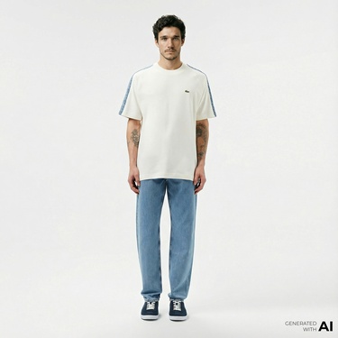  Lacoste Erkek Açık Mavi Jean Pantolon