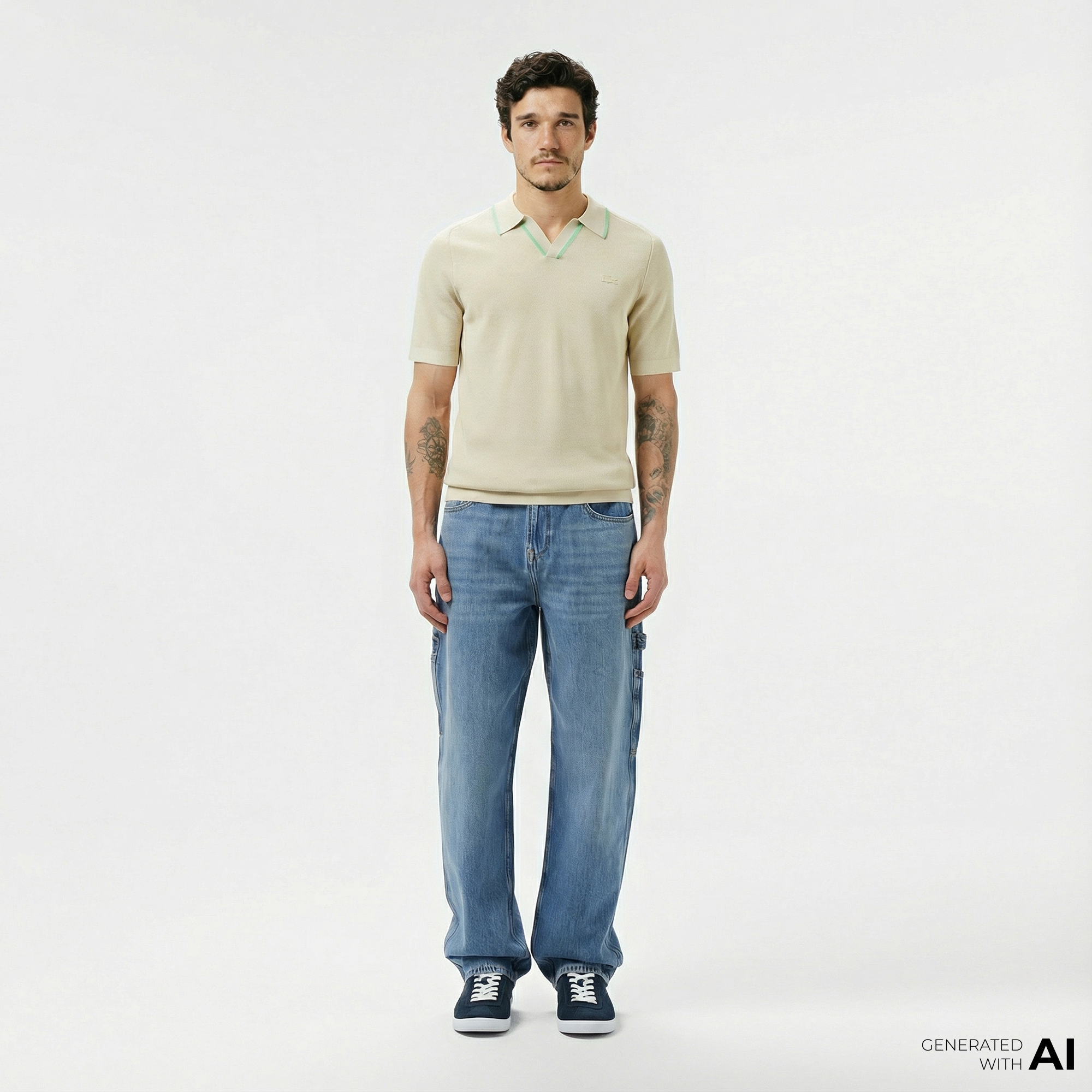  Lacoste Erkek Koyu Mavi Jean Pantolon