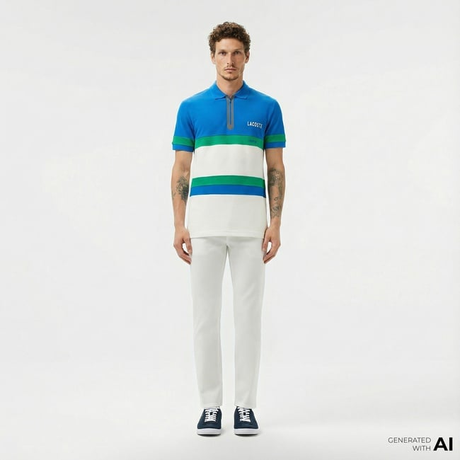  Lacoste Erkek Slim Fit Beyaz Jean Pantolon