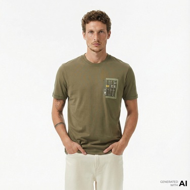  Boss Container Erkek Açık Yeşil T-Shirt