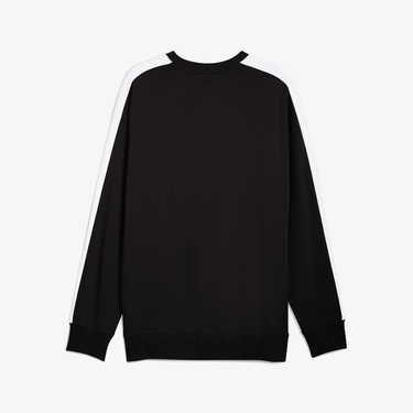  Puma T7 Relaxed Crew Erkek Siyah Sweatshirt