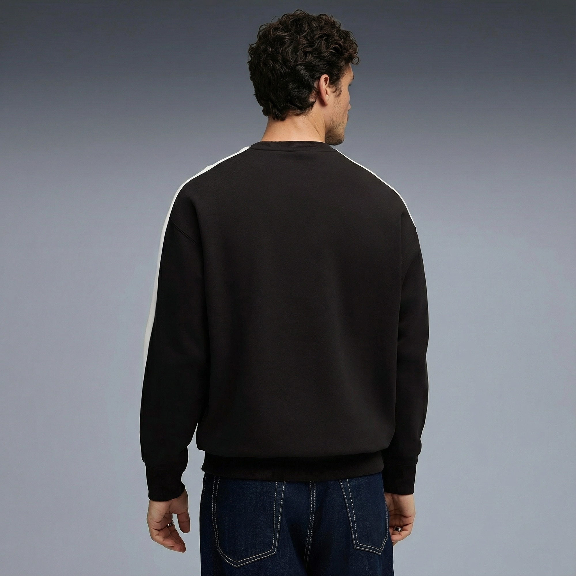 Puma T7 Relaxed Crew Erkek Siyah Sweatshirt