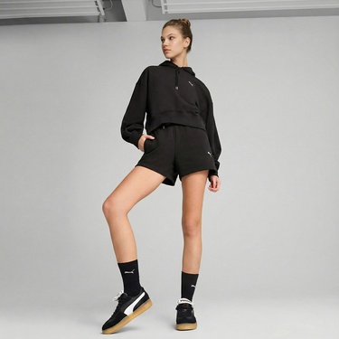  Puma Wardrobe Essential Cropped  Kadın Siyah Sweatshirt