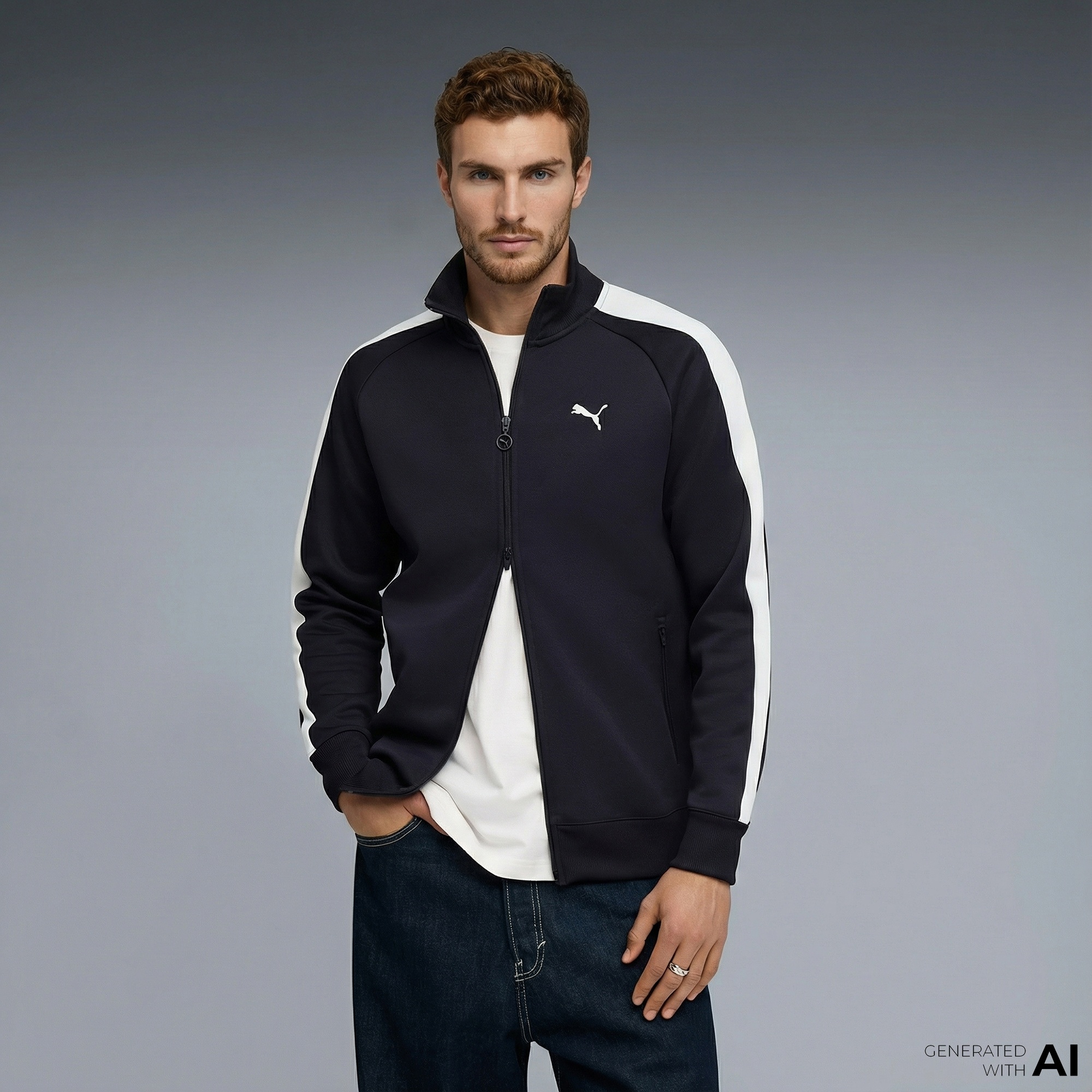 Puma T7 Always On Track  Erkek Lacivert Ceket