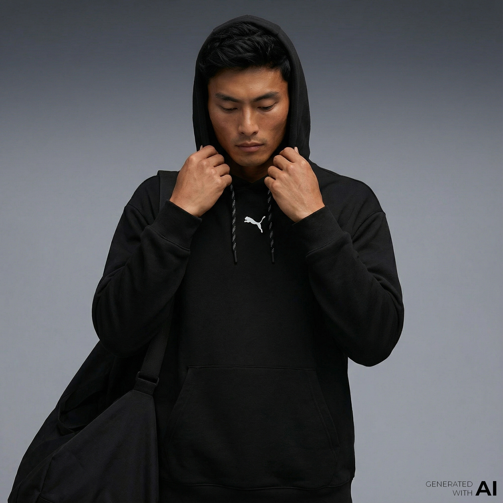  Puma M Cloudspun  Erkek Siyah Sweatshirt