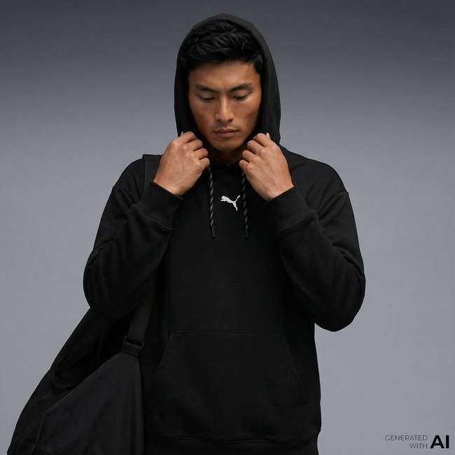  Puma M Cloudspun  Erkek Siyah Sweatshirt