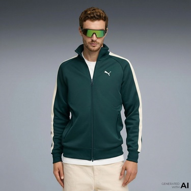  Puma T7 Always On Track  Erkek Yeşil Ceket