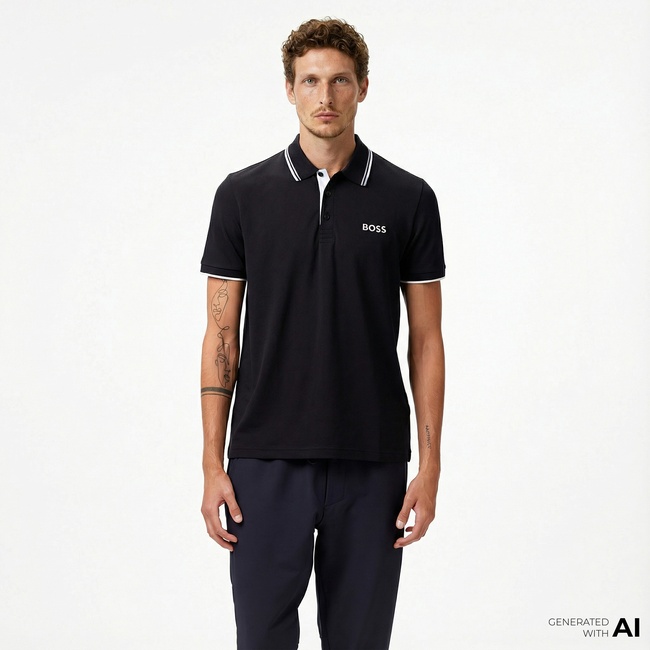  Boss Paddy Pro Erkek Koyu Mavi Polo