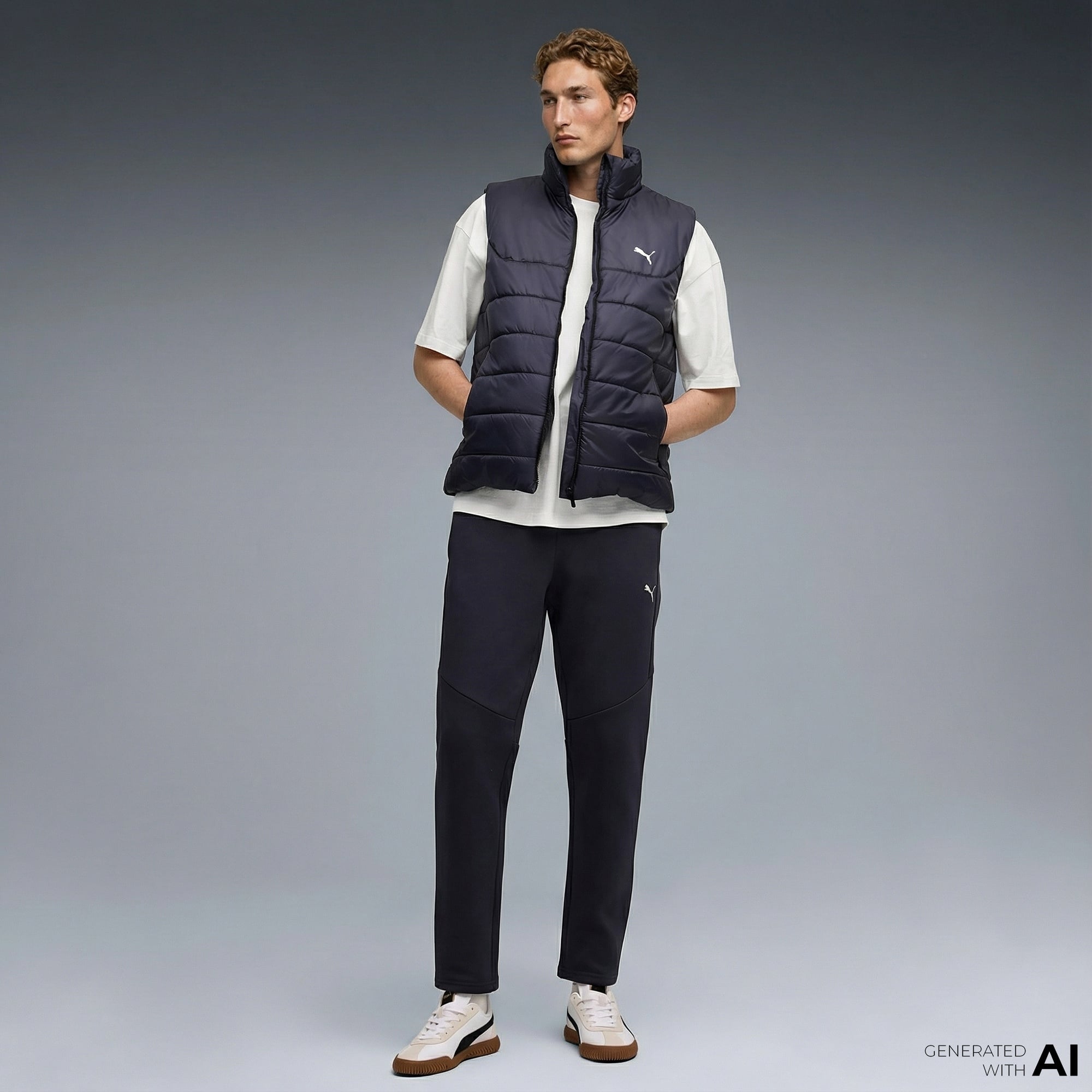 Puma EVOSTRIPE s DK Erkek Lacivert Eşofman Altı