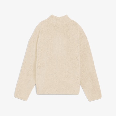  Puma Essential Elevated Half-Zip Crew Kadın Krem Rengi Sweatshirt