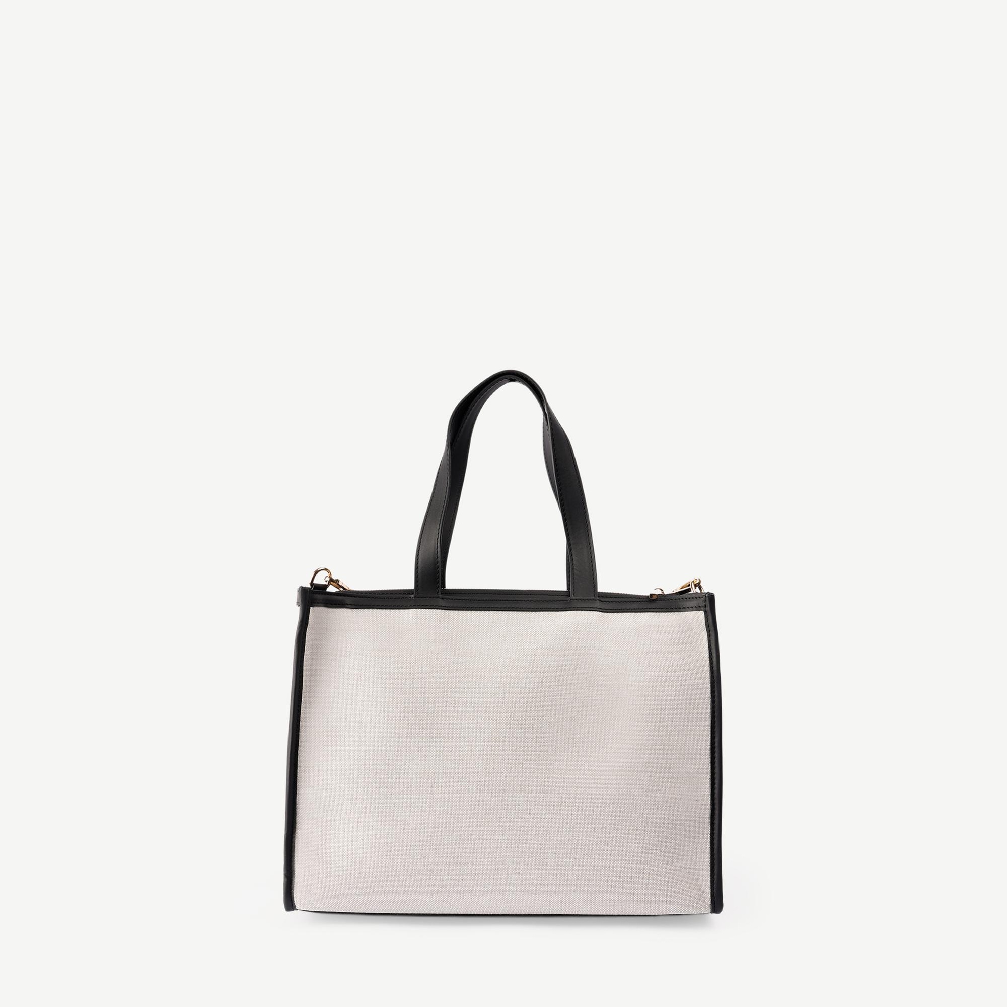 YARGICI Cep Detaylı Deri Garnili Canvas Omuz Çantası