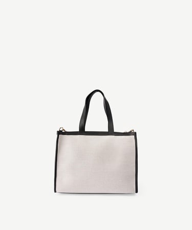  YARGICI Cep Detaylı Deri Garnili Canvas Omuz Çantası