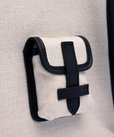  YARGICI Cep Detaylı Deri Garnili Canvas Omuz Çantası