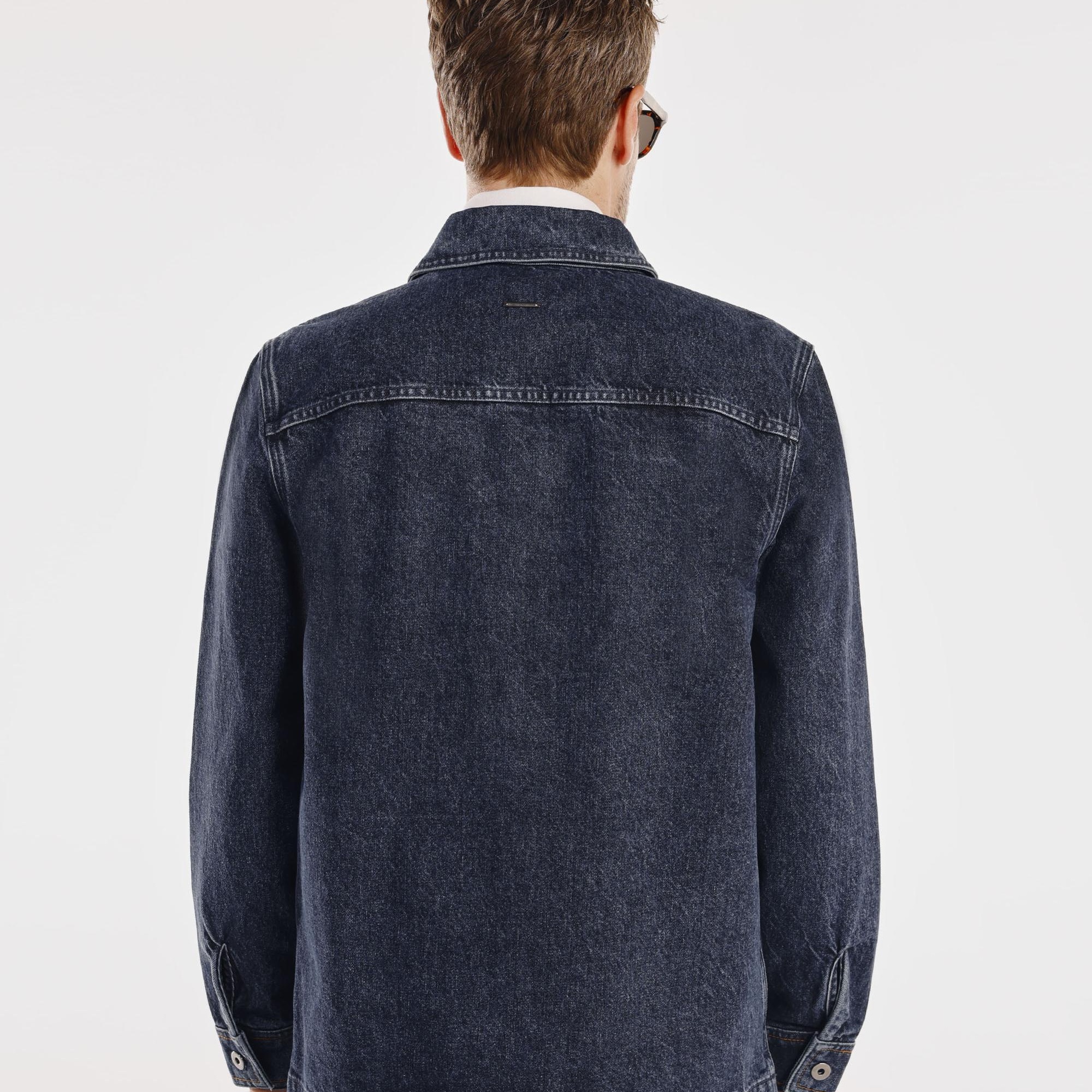 Dikiş Detaylı Denim Ceket