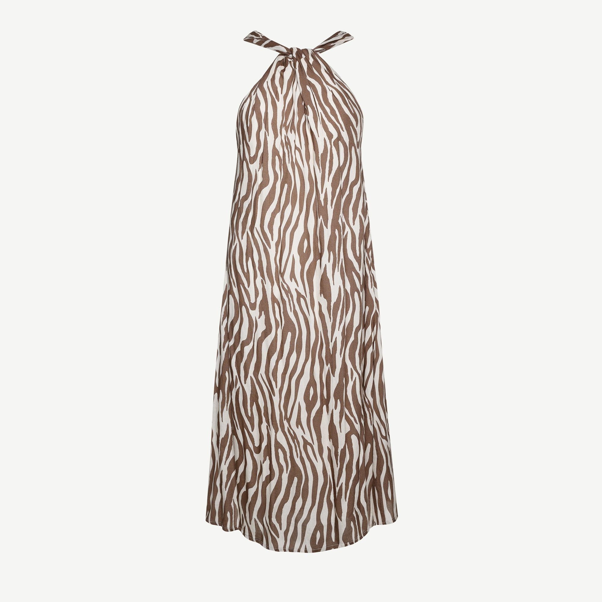 YARGICI Boyundan Bağlamalı Midi Boy Elbise