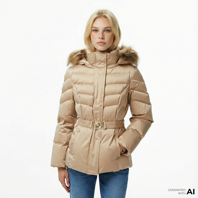  Guess Marina Kadın Bej Mont