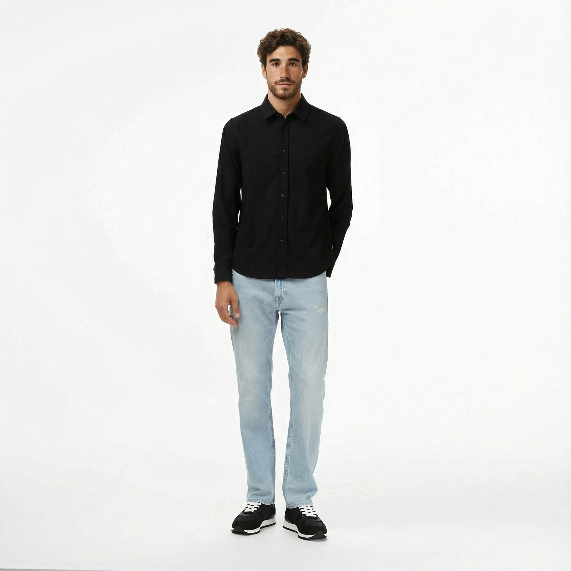 Guess Griffin Erkek Siyah Gömlek