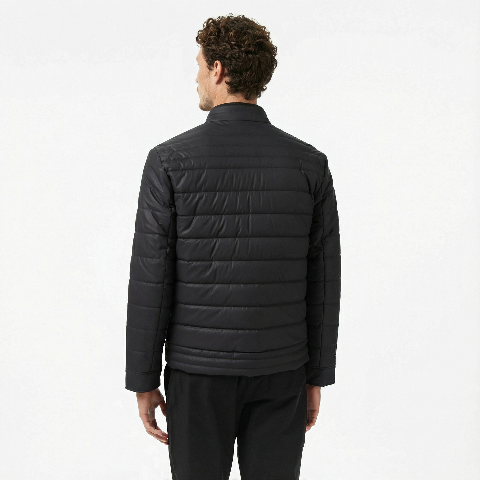 Guess Quilted Biker Erkek Siyah Ceket