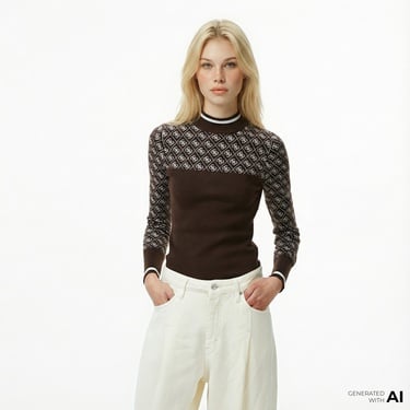  Guess Aubrey Yün Karışımlı Kadın Kahverengi Triko